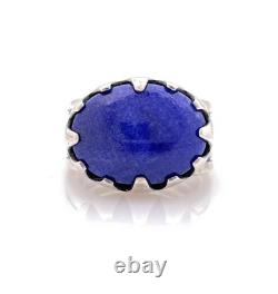 Bague vintage en argent sterling 925 CODY Santa Fe avec véritable lapis-lazuli taille 12 rare