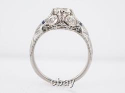 Bague vintage en argent sterling 925 avec diamant simulé rond blanc de 1,30 Ct