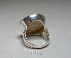 Bague vintage en argent sterling sertie d'un shilling australien de 1955 3253