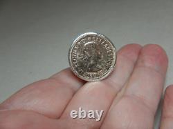 Bague vintage en argent sterling sertie d'un shilling australien de 1955 3253