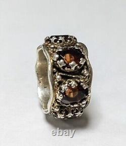 Bague vintage en grenat en argent sterling taille 5,5
