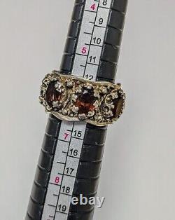 Bague vintage en grenat en argent sterling taille 5,5