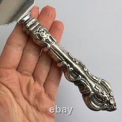 Belle spatule à gâteau en argent sterling 925 avec manche de collection vintage