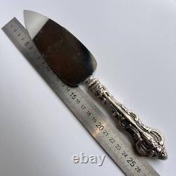 Belle spatule à gâteau en argent sterling 925 avec manche de collection vintage