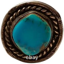 Belles bagues vintage en argent sterling avec turquoise Kingman navajo 6.10