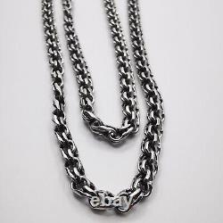 Bijoux vintage unisex en chaîne en argent sterling 925 signature 21,09 grammes