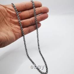 Bijoux vintage unisex en chaîne en argent sterling 925 signature 21,09 grammes