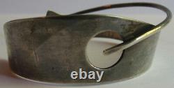 Bill Tendler Great Vintage Sterling Silver Bracelet De Manchette Moderniste