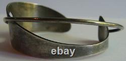 Bill Tendler Great Vintage Sterling Silver Bracelet De Manchette Moderniste