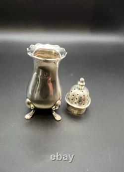 Birmingham 1953 Poivrière Vintage en Argent Sterling par William Suckling