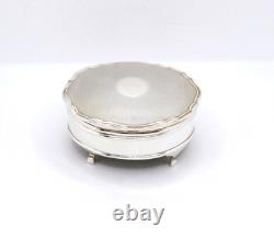 Boîte à bibelots en argent sterling vintage entièrement poinçonnée Adie Brothers Ltd 1961