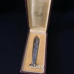 Boîte native en argent sterling vintage avec sceau fait main France 19ème siècle style Empire Boîte native en argent sterling vintage avec sceau fait main France 19ème siècle style Empire