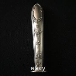 Boîte native en argent sterling vintage avec sceau fait main France 19ème siècle style Empire