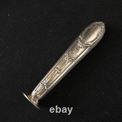 Boîte native en argent sterling vintage avec sceau fait main France 19ème siècle style Empire