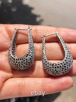 Boucles d'oreilles Huggie en argent sterling vintage personnalisées - Cadeau de bijoux anciens