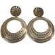 Boucles D'oreilles En Argent Sterling Navajo Vintage Traditionnel Avec De Grandes Conchos