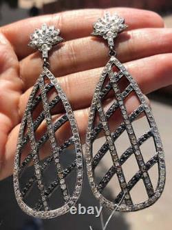 Boucles d'oreilles en argent sterling vintage Collection d'argent rhodié noir antique