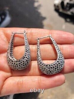 Boucles d'oreilles huggie en argent sterling vintage personnalisées Cadeau de bijoux anciens