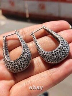 Boucles d'oreilles huggie en argent sterling vintage personnalisées Cadeau de bijoux anciens