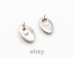 Boucles d'oreilles pendantes en corail rouge éponge vintage en argent sterling 925 NAVAJO GB EG9479
