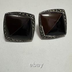 Boucles d'oreilles vintage en argent sterling