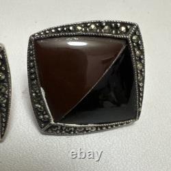 Boucles d'oreilles vintage en argent sterling