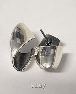 Boucles d'oreilles vintage en argent sterling poli retirées de James Avery, 9,3 grammes