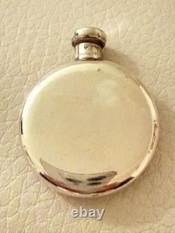 Bouteille de parfum miniature en argent sterling vintage avec bouchon à vis et applicateur à tige