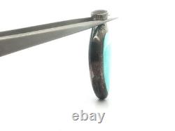 Bouteille de parfum vintage en argent sterling avec émail bleu turquoise