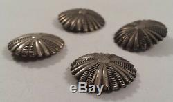 Boutons Stampworks Vintage Navajo Indiens En Argent Sterling, Ensemble De 4