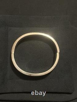 Bracelet Bangle Vintage en Chérubin - Tampon Effacé Mais Testé Argent 31 grammes