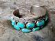 Bracelet Manchette Navajo Turquoise En Argent Sterling, Aussi Ancien Que Possible