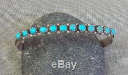 Bracelet Manchette Vintage En Argent Sterling À Motif Serpent Yeux Turquoises