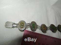 Bracelet Pendentif Scarabée Vintage En Argent Sterling Avec Scarabée Néo-écossais