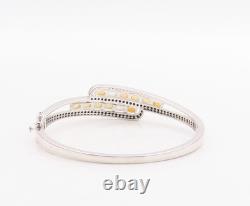 Bracelet Vintage en Argent Sterling 925 avec Cabochon Ovale Opale et Spinelle BT11386