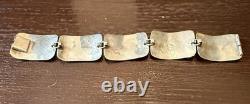 Bracelet Vintage en Argent Sterling Mexicain avec Images 7 1,4 Oz Fermeture Manquante