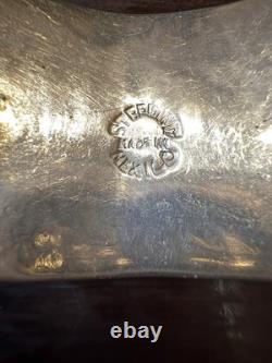 Bracelet Vintage en Argent Sterling Mexicain avec Images 7 1,4 Oz Fermeture Manquante