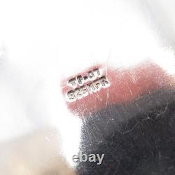 Bracelet ajustable moderne en argent sterling 925 vintage Mexique lourd 54,7 g 6