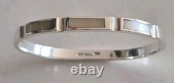 Bracelet/bracelet en argent sterling vintage 950 avec nacre - Cadeau parfait de qualité