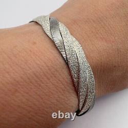 Bracelet de chaîne pour hommes et femmes en argent sterling vintage 925 marqué Italie 12 gr