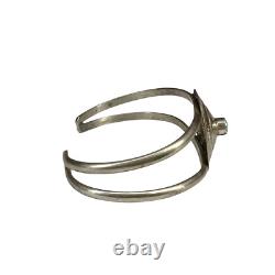Bracelet de manchette en argent sterling turquoise Navajo vintage antique de 11,7 g