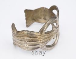 Bracelet de poignet Navajo en argent sterling Naja Tufa Cast 6.25 ITC Vintage BS3065