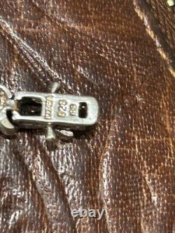 Bracelet de tennis vintage en argent sterling 925 avec topazes ovales de couleur arc-en-ciel