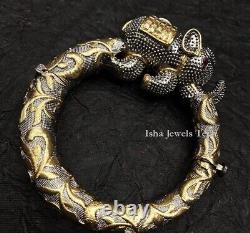 Bracelet éléphant vintage en argent sterling 925 - Bijoux bracelet éléphant