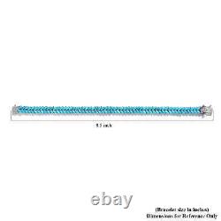 Bracelet en Turquoise Sleeping Beauty naturelle en argent sterling 925, taille 8 Ct 16.5