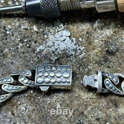 Bracelet en argent sterling 925 solide, chaîne curb lourde pour hommes