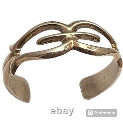 Bracelet en argent sterling NAVAJO NATIVE AMERICAN VINTAGE envoûtant