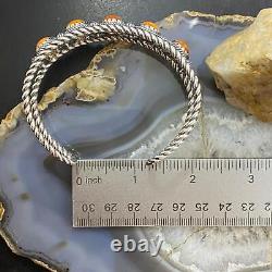 Bracelet en argent sterling de style sud-ouest vintage Carolyn Pollack avec coquille d'oursin