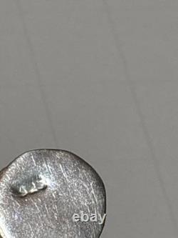 Bracelet en argent sterling lourd 81/2 maillons avec gemme millefiori sur le fermoir marqué