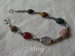 Bracelet en argent sterling vintage antique véritable scarabée